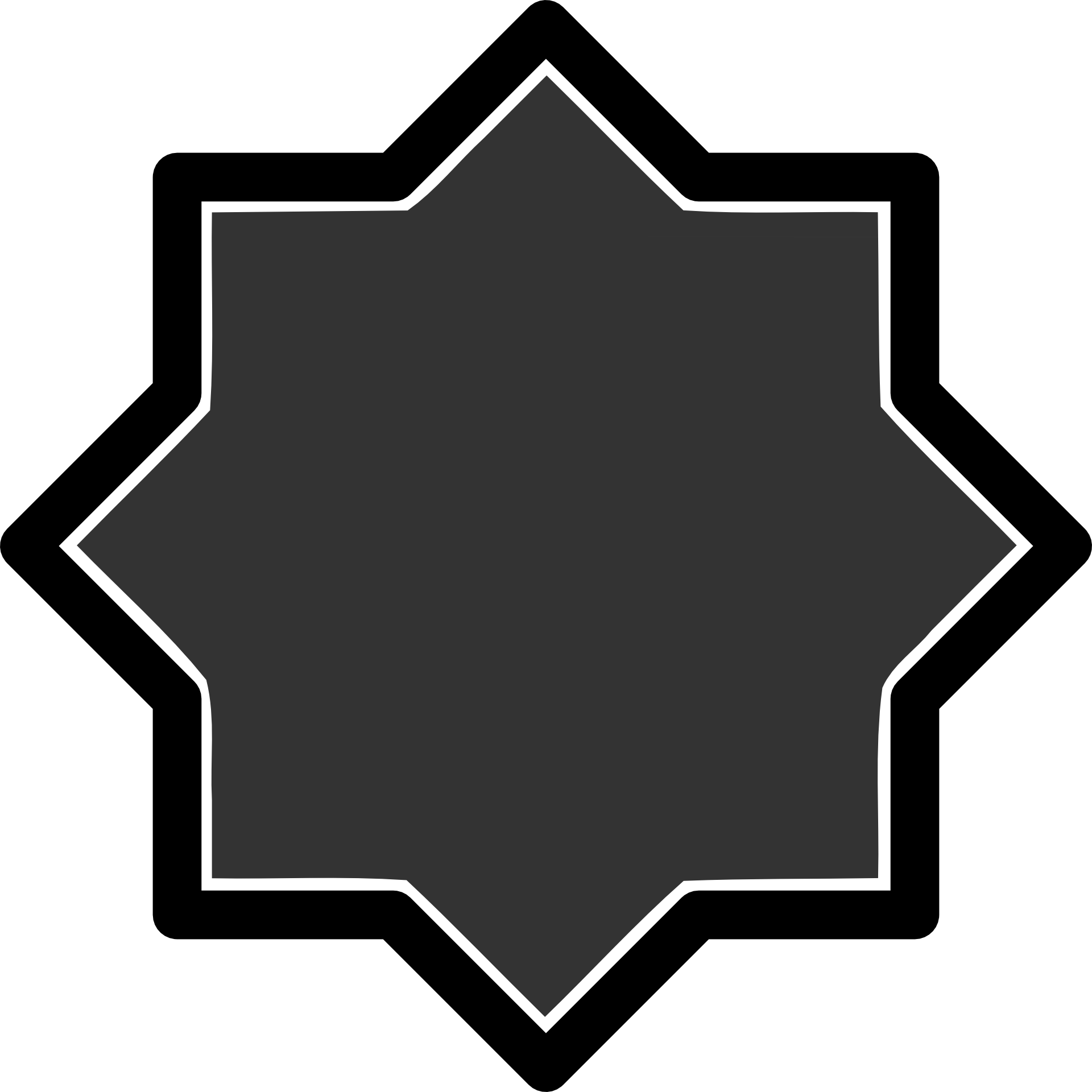 A Black And Grey Star