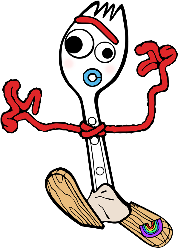 Cartoon Spoon With Eyes And Legs