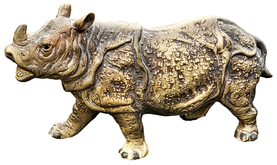 A Statue Of A Rhinoceros