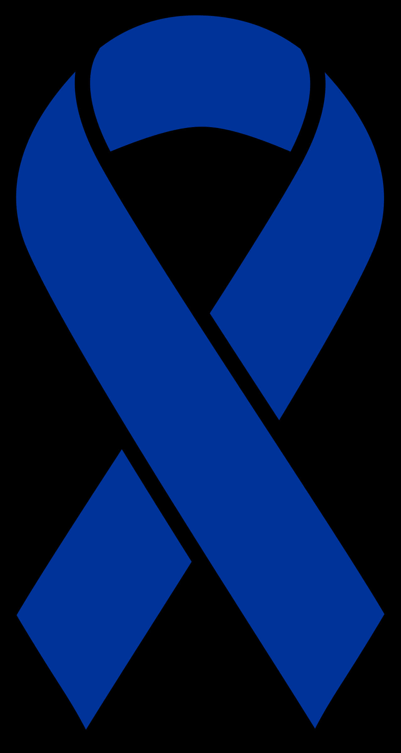 A Blue Ribbon On A Black Background