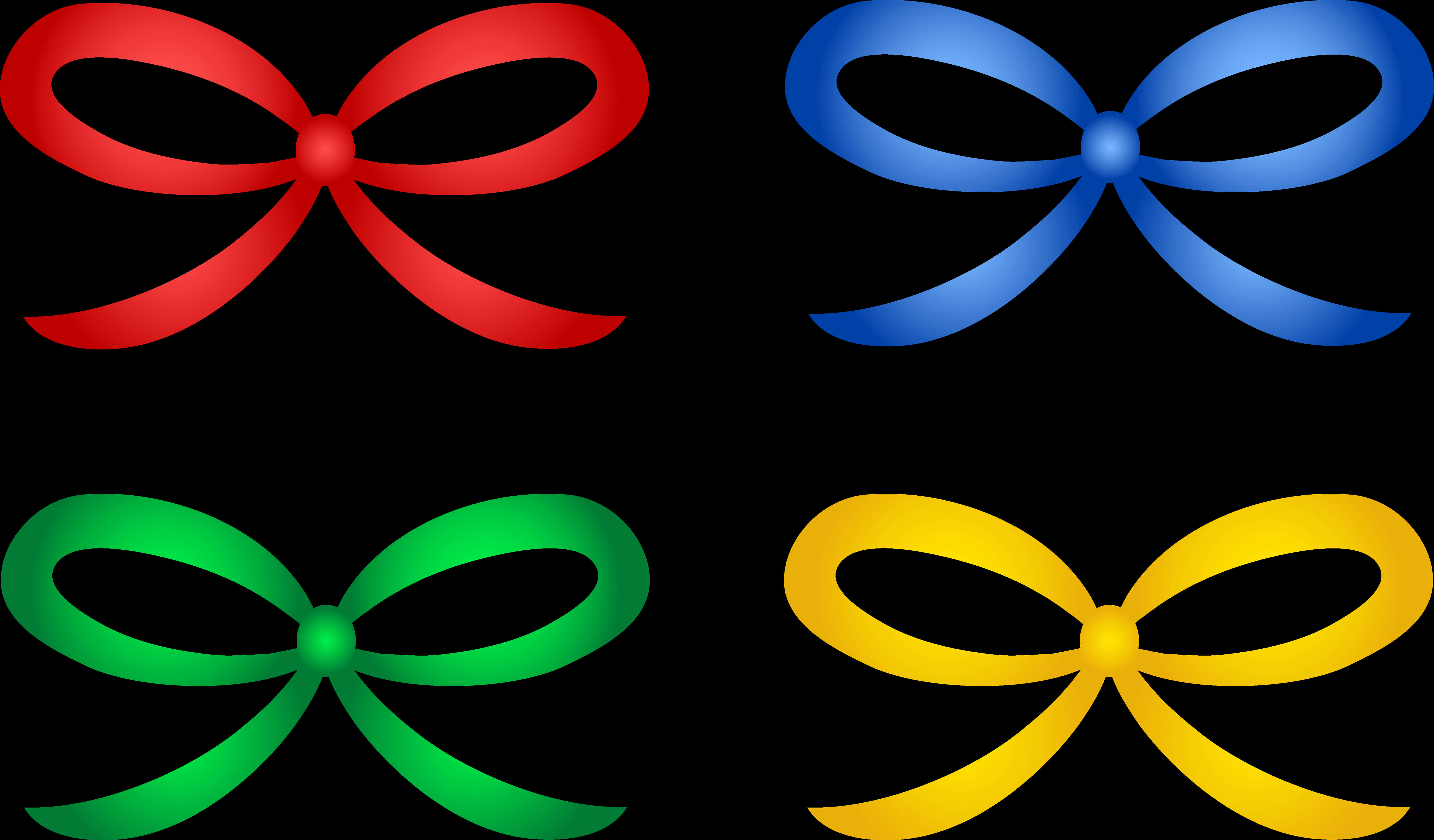 A Set Of Colorful Bows