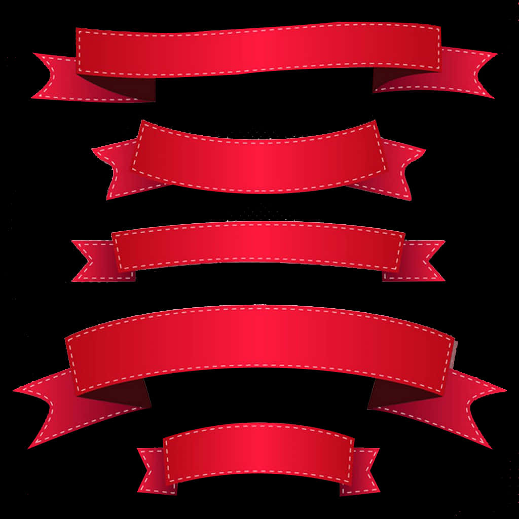 A Set Of Red Ribbons