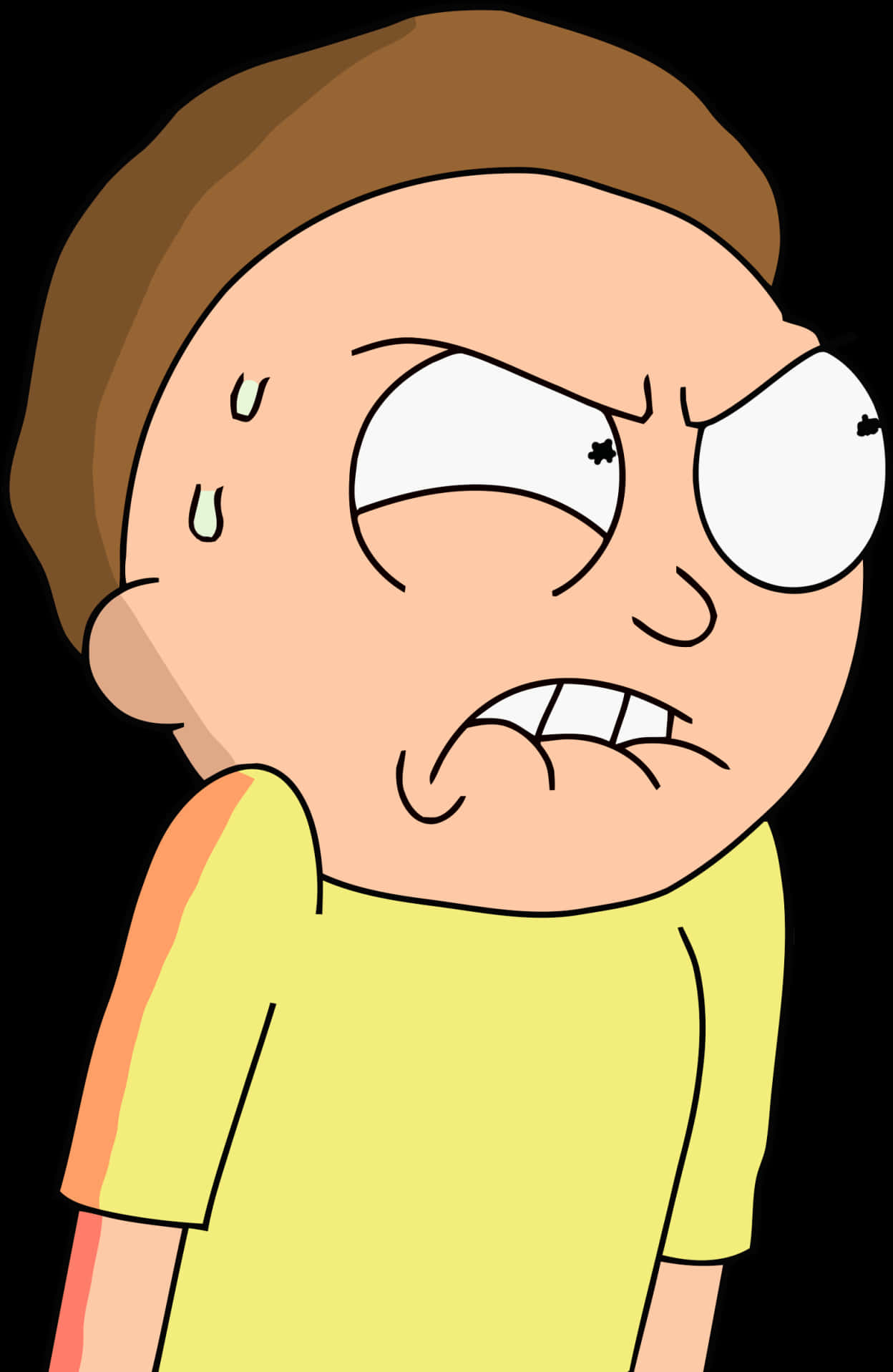 Cartoon Of A Cartoon Man With A Frowning Face