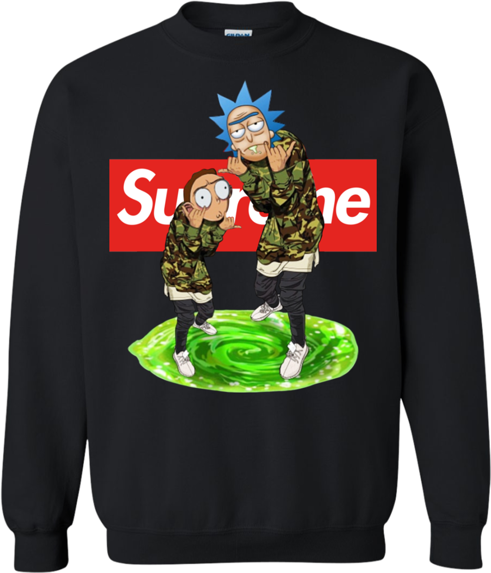 A Sweatshirt With Cartoon Characters On It