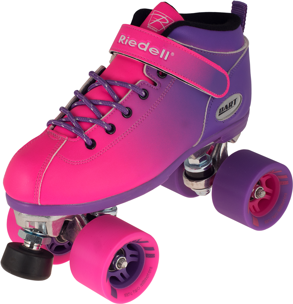 A Pink And Purple Roller Skate
