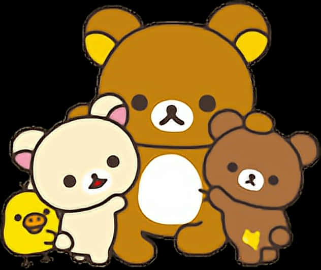 A Group Of Cartoon Animals