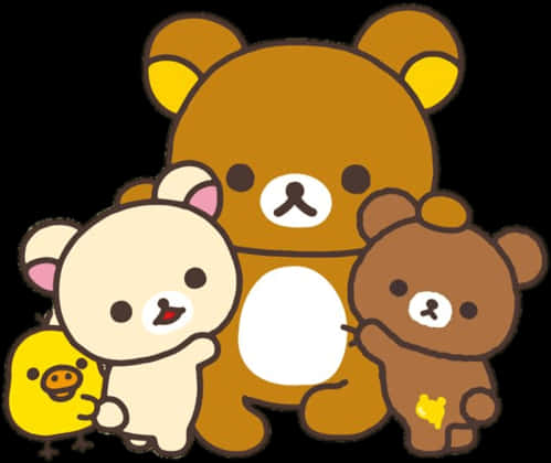 A Group Of Cartoon Bears