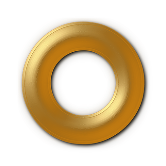 A Gold Circle On A Black Background