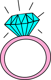 A Diamond Ring With A Pink Ring