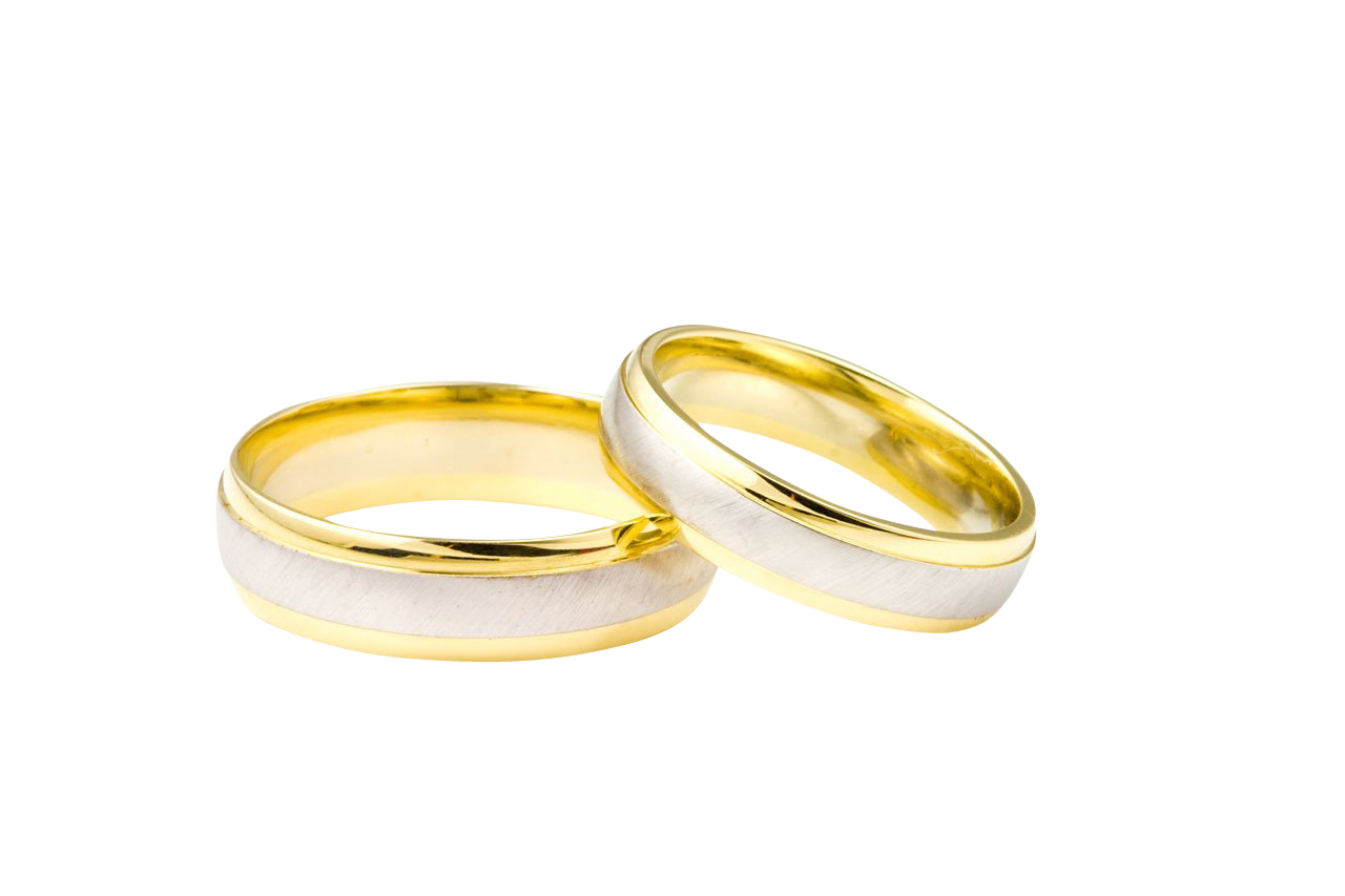 A Pair Of Gold And Silver Rings