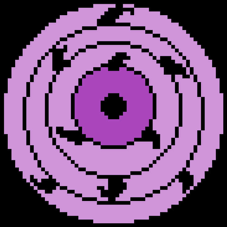 A Purple Circle With Black Center