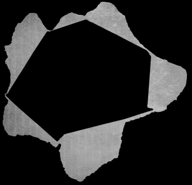 A Black Hexagon On A Black Background