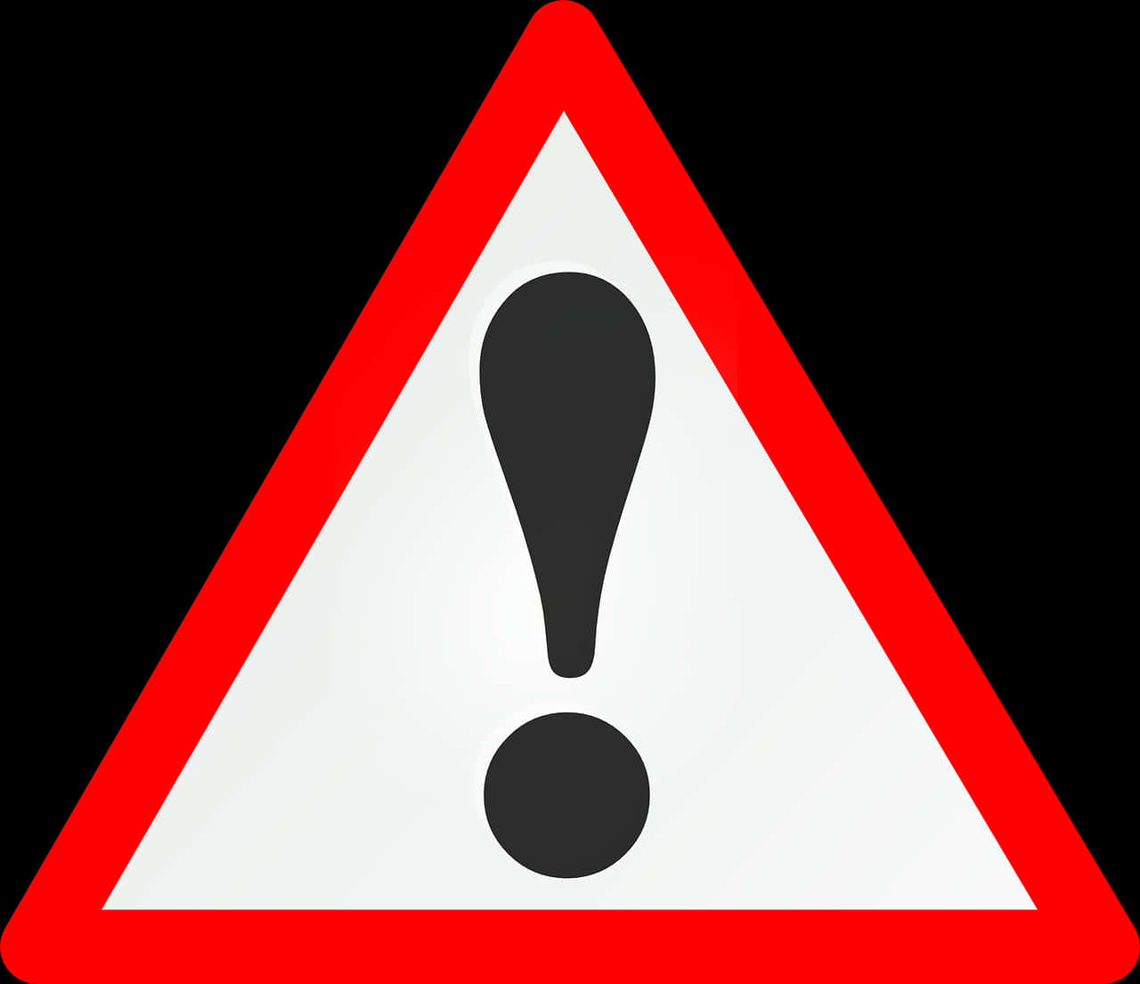A Red And White Triangle Sign With A Black Exclamation Mark