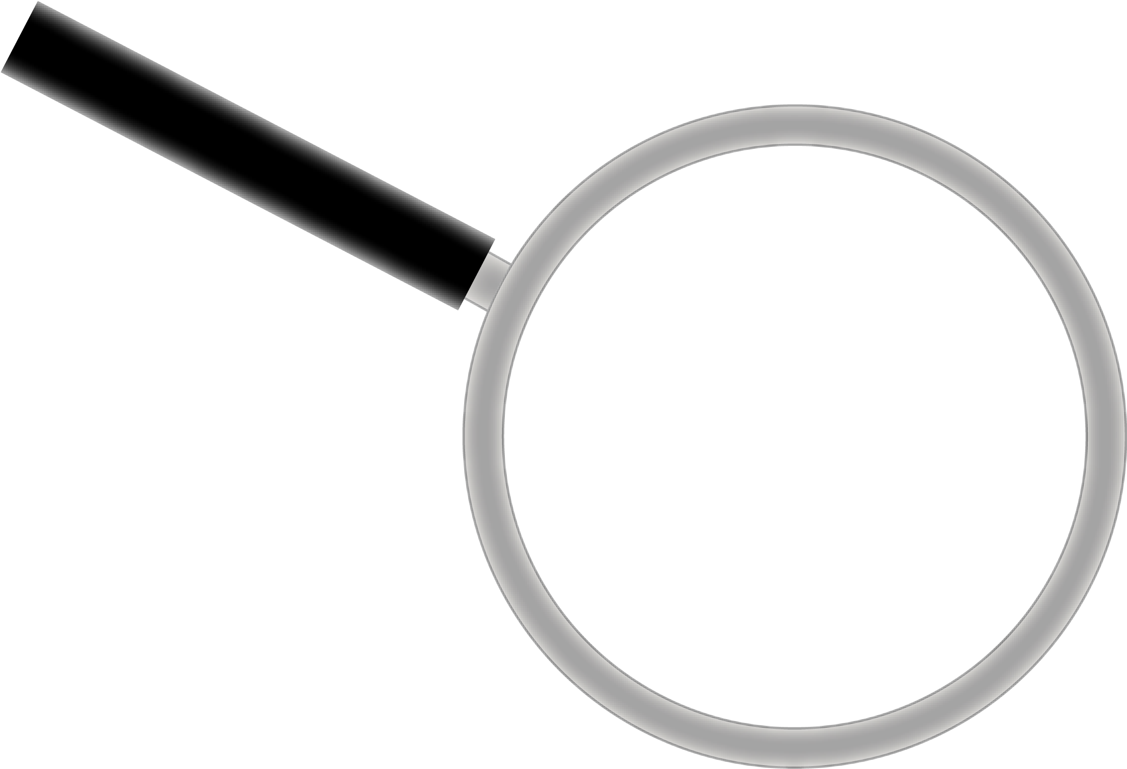 A White Circle With A Black Handle