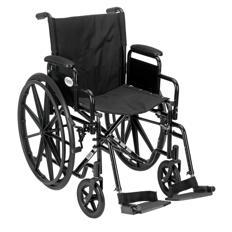 A Black Wheelchair With Black Wheels