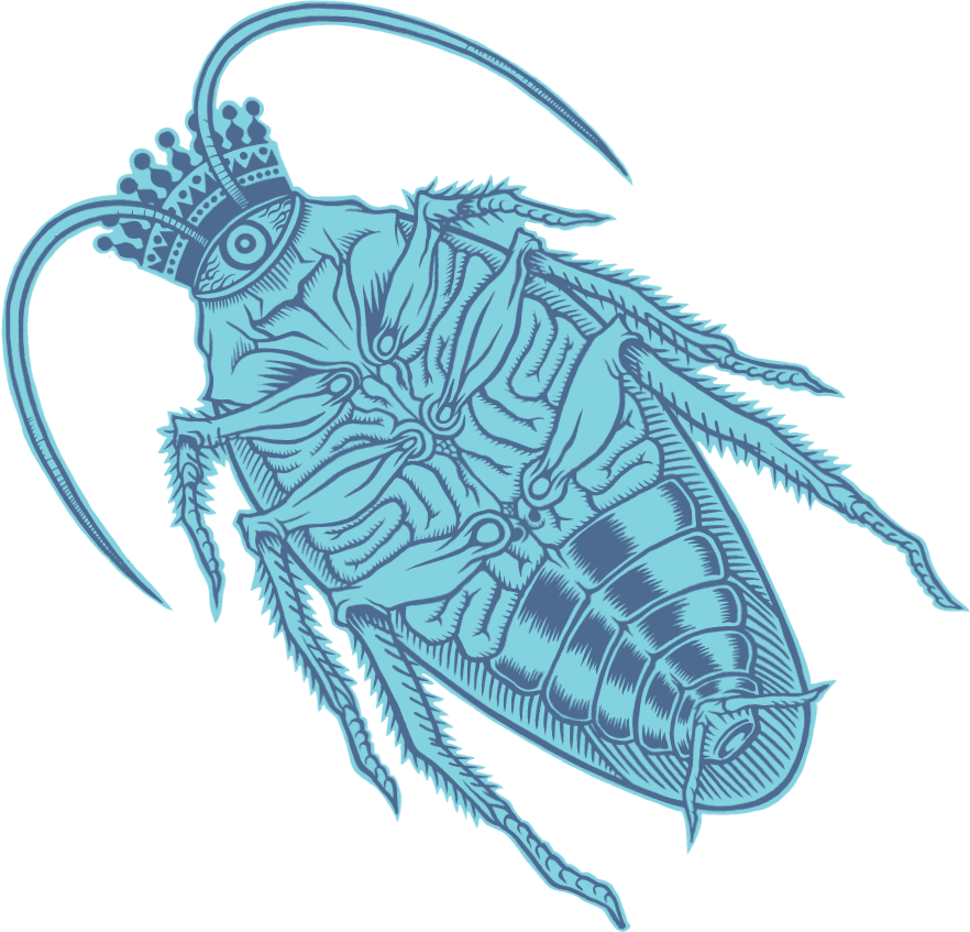 A Drawing Of A Bug With A Crown