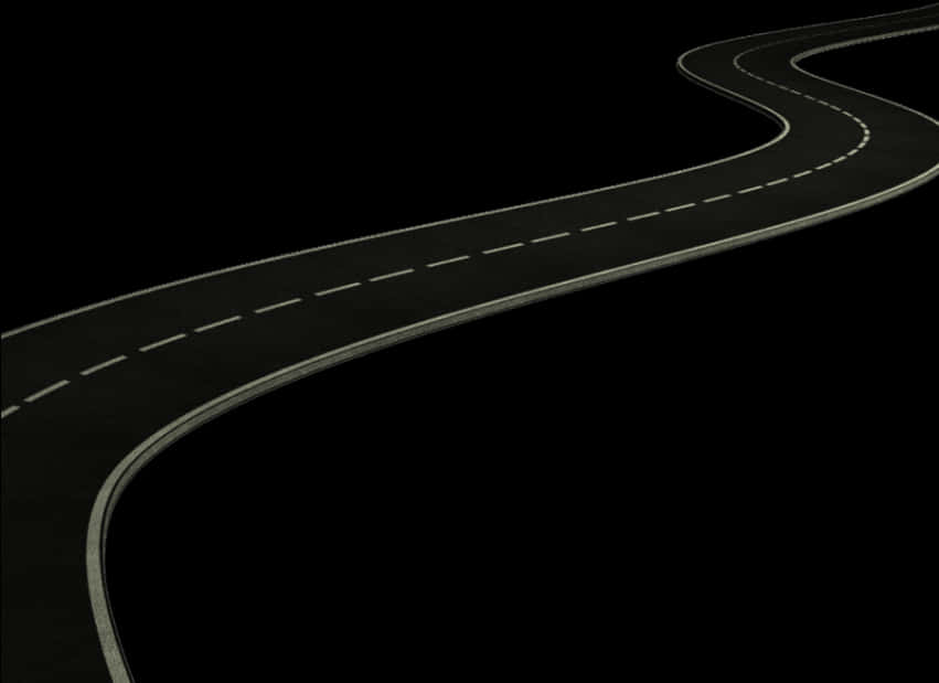 Black Curving Highway Road