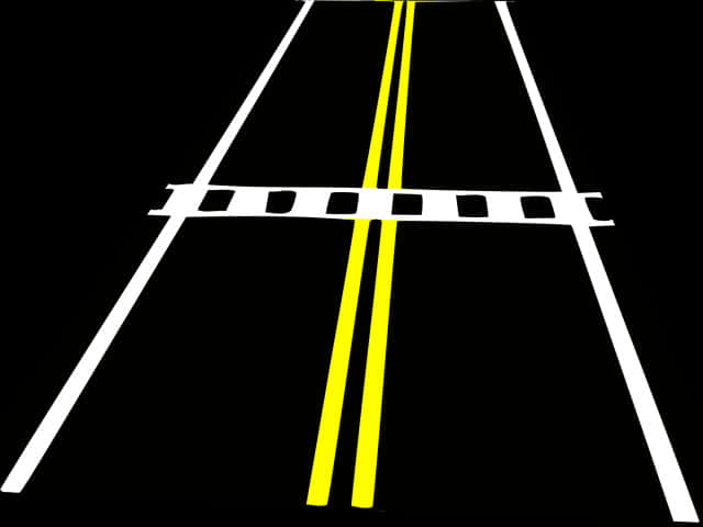 Straight Black Road Clipart Up-close