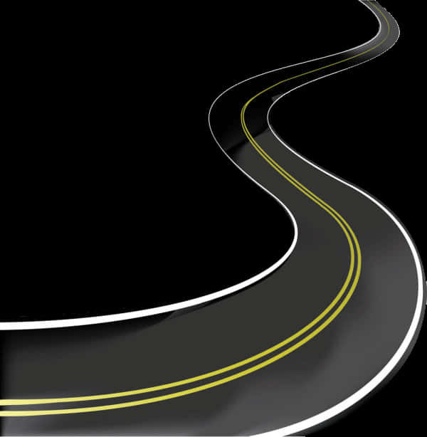 Road Clipart With Solid Yellow Lines