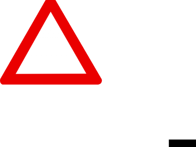A Red Triangle Sign On A Black Background