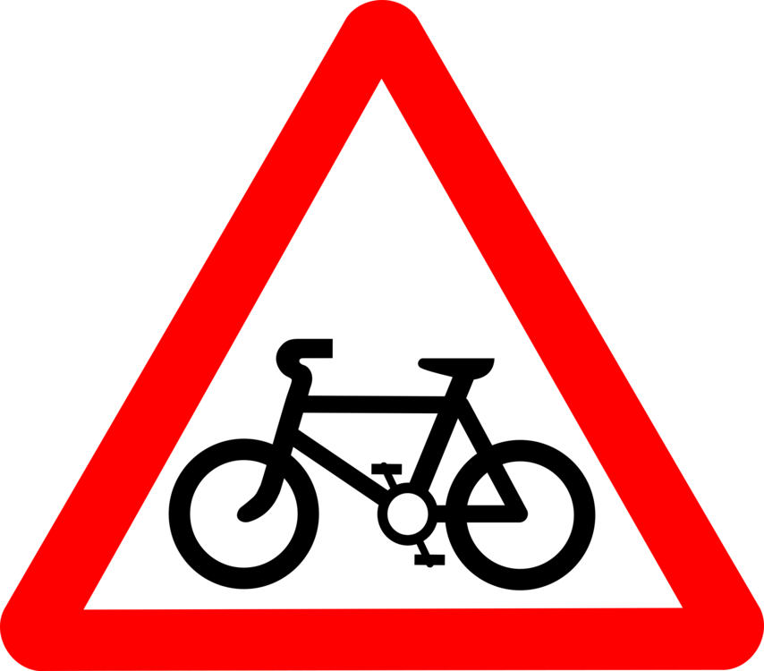 A Sign With A Bicycle In The Middle
