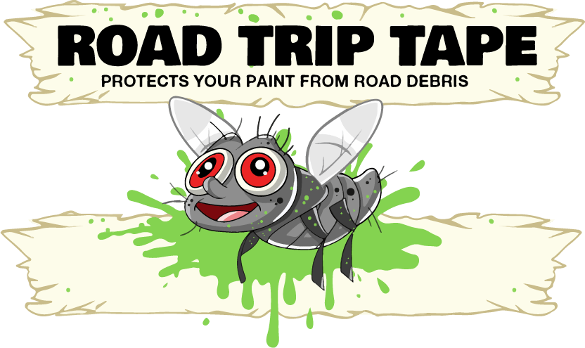 A Cartoon Bug With Green Paint Splashes