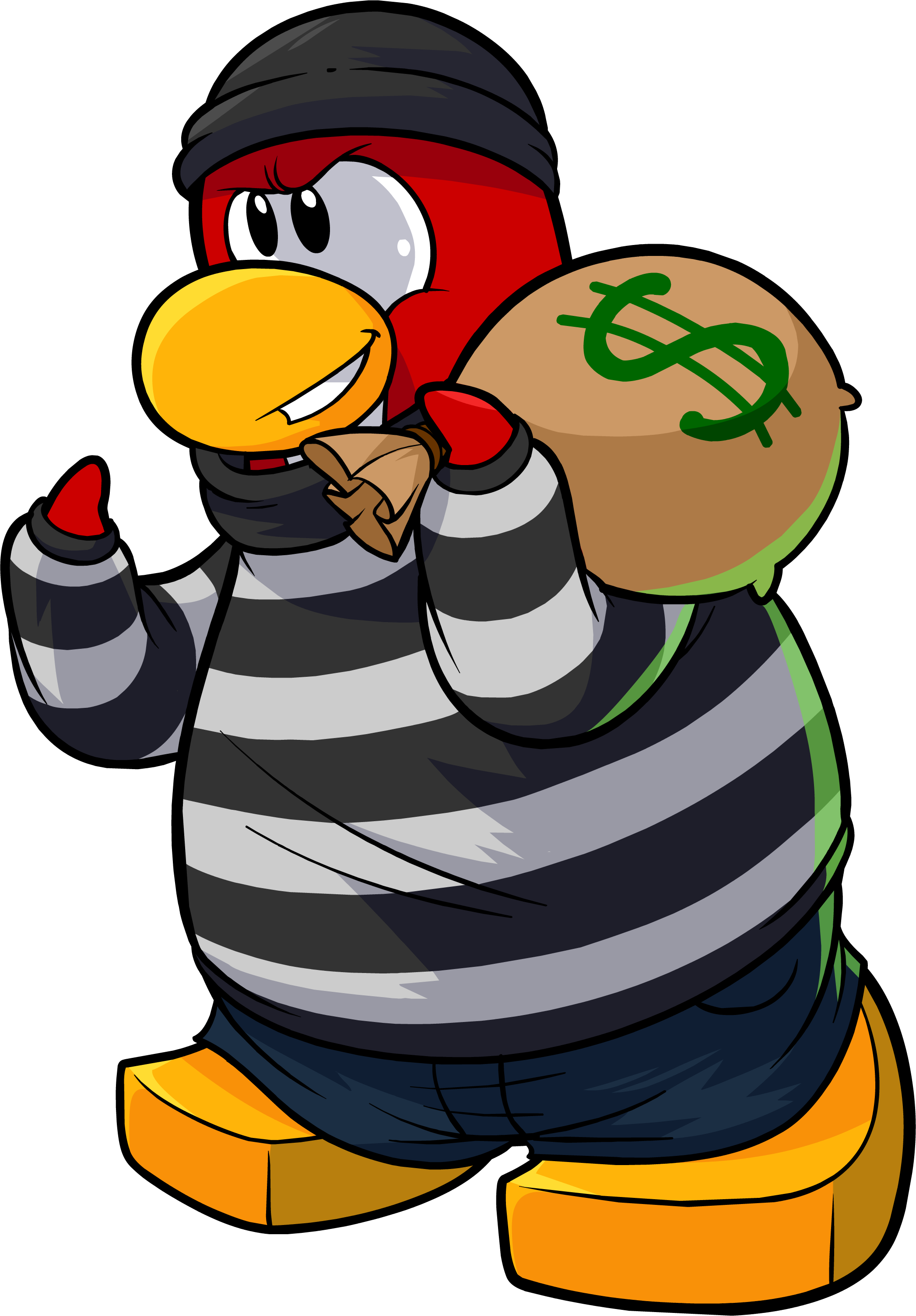 Cartoon Of A Bird Holding A Bag Of Money