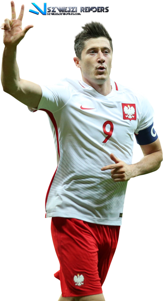 A Man In A White Jersey And Red Shorts Pointing With His Hand