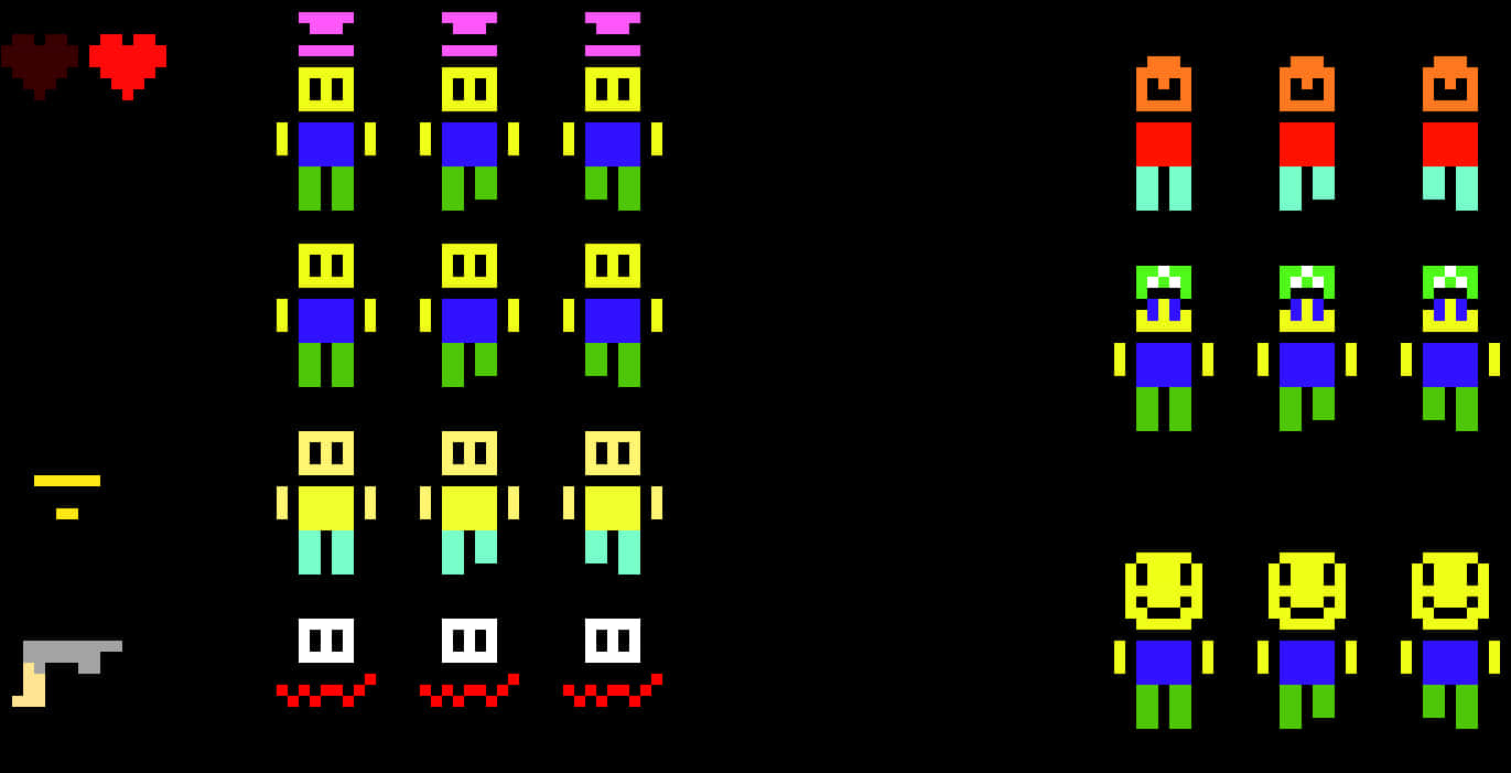A Group Of Colorful Pixelated Characters
