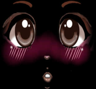 A Cartoon Of A Face With Tears