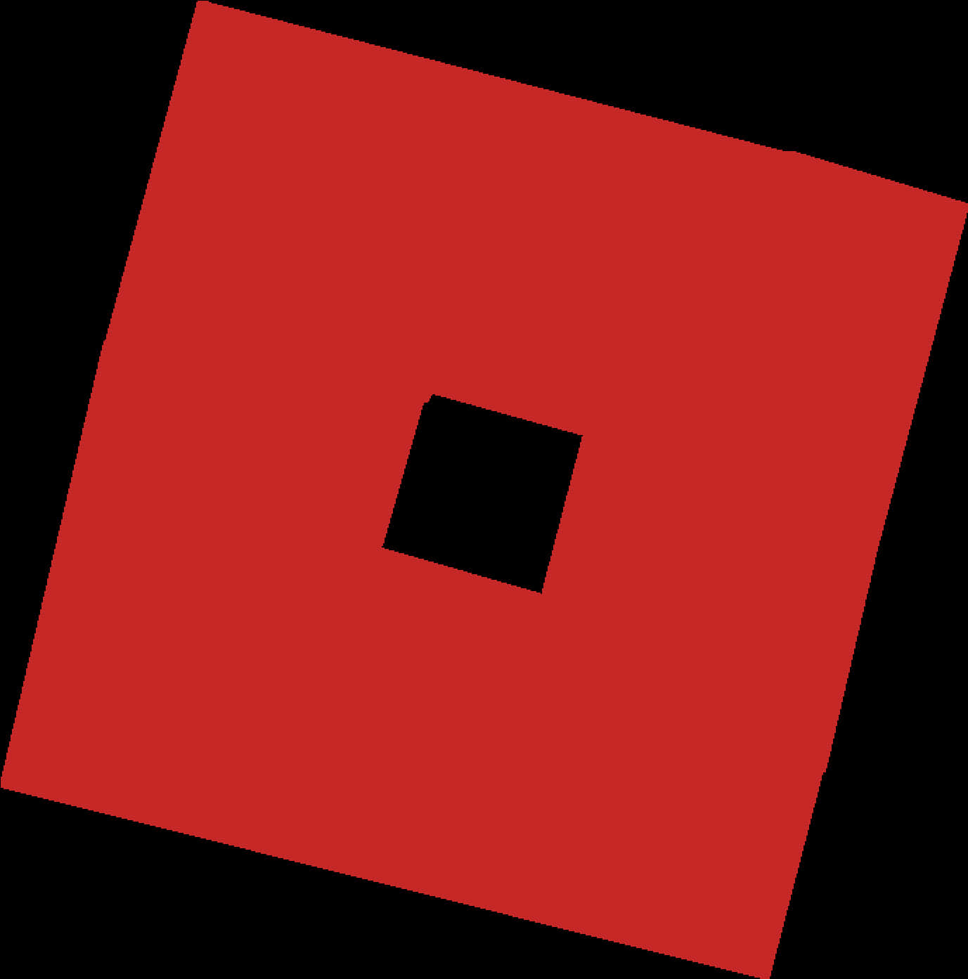 A Red Square With A Black Square