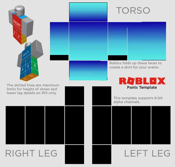 Roblox Template Blue