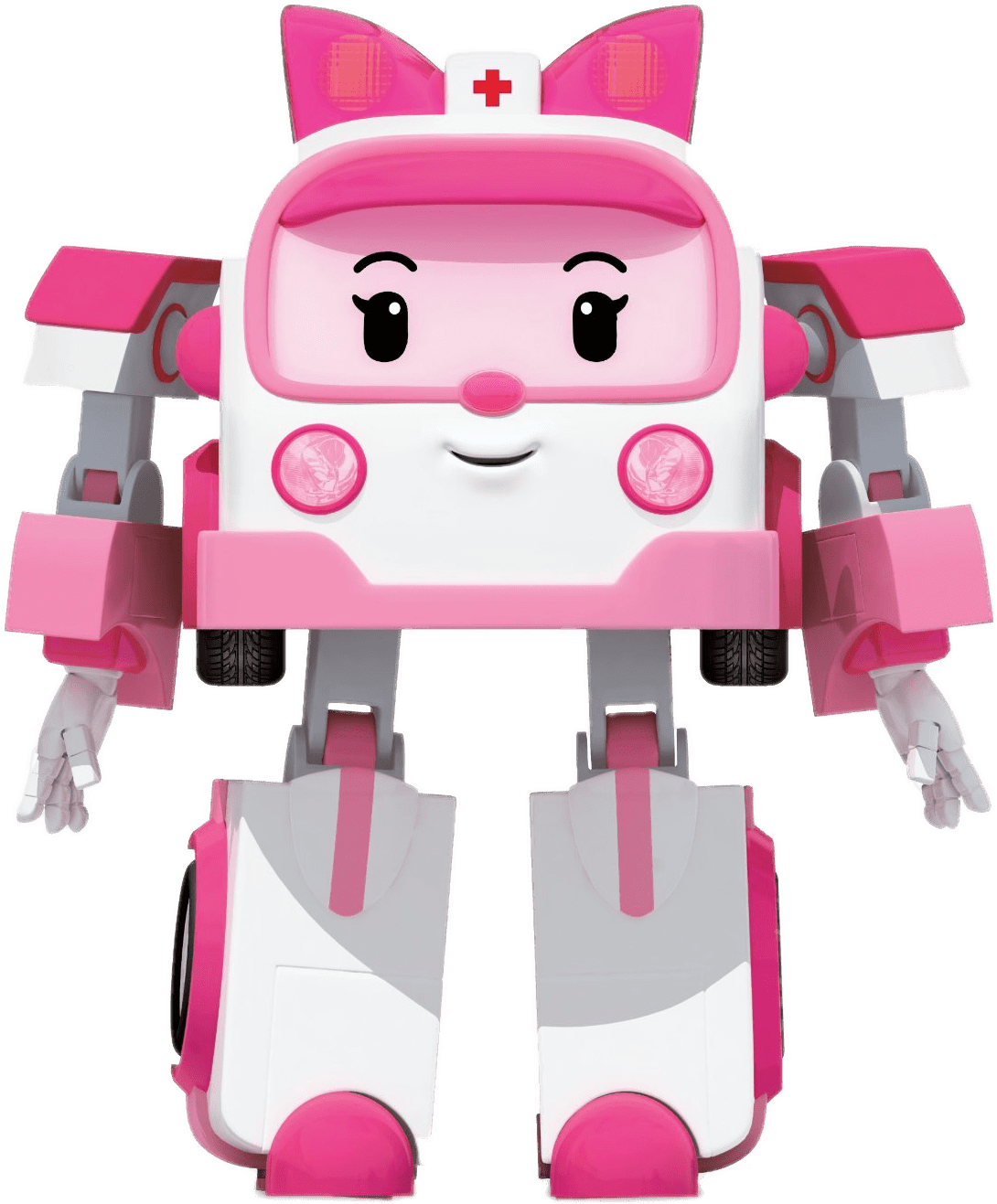 A Pink And White Robot