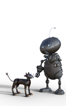 A Robot With A Dog