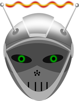 A Robot With Green Eyes