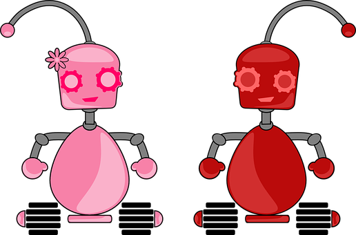 Pink And Red Robot