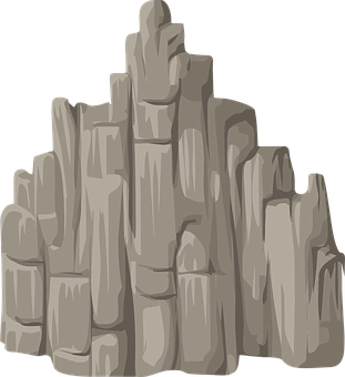 A Rock Structure With A Black Background