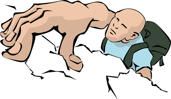 A Cartoon Of A Man Falling Down