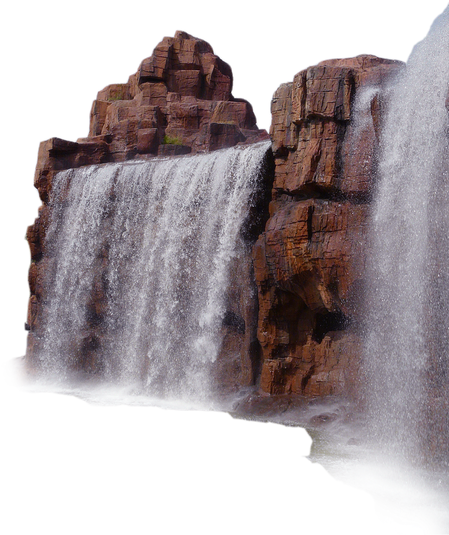 A Waterfall Over Rocks