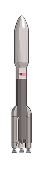 A Grey Pillar With A Flag On It
