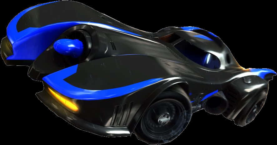 A Black And Blue Sports Car