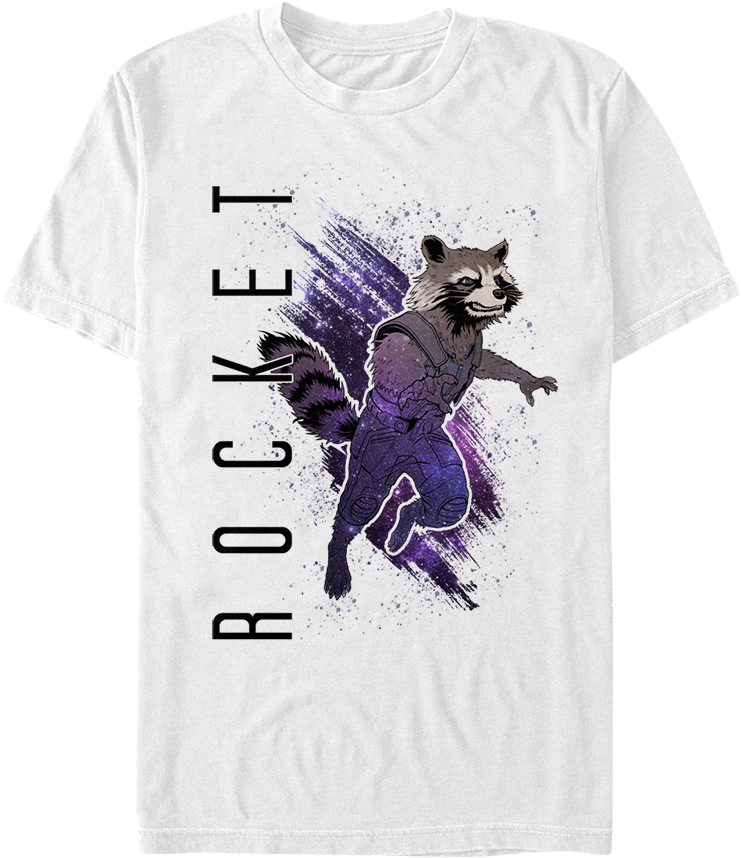 A White T-shirt With A Raccoon On It