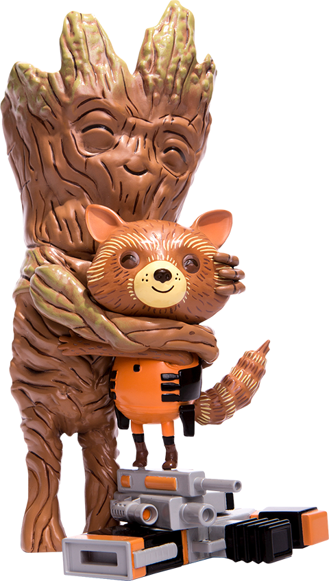 A Figurine Of A Tree Man And A Fox
