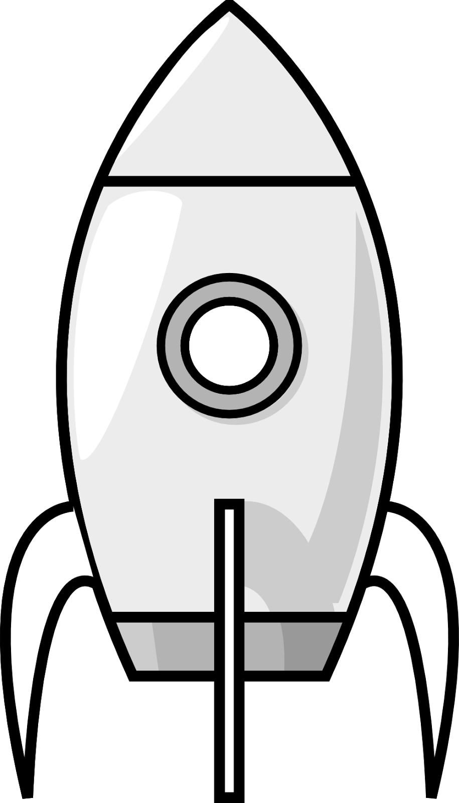 A Cartoon Rocket With Two Rockets