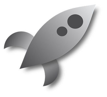 A Grey Rocket With Black Background