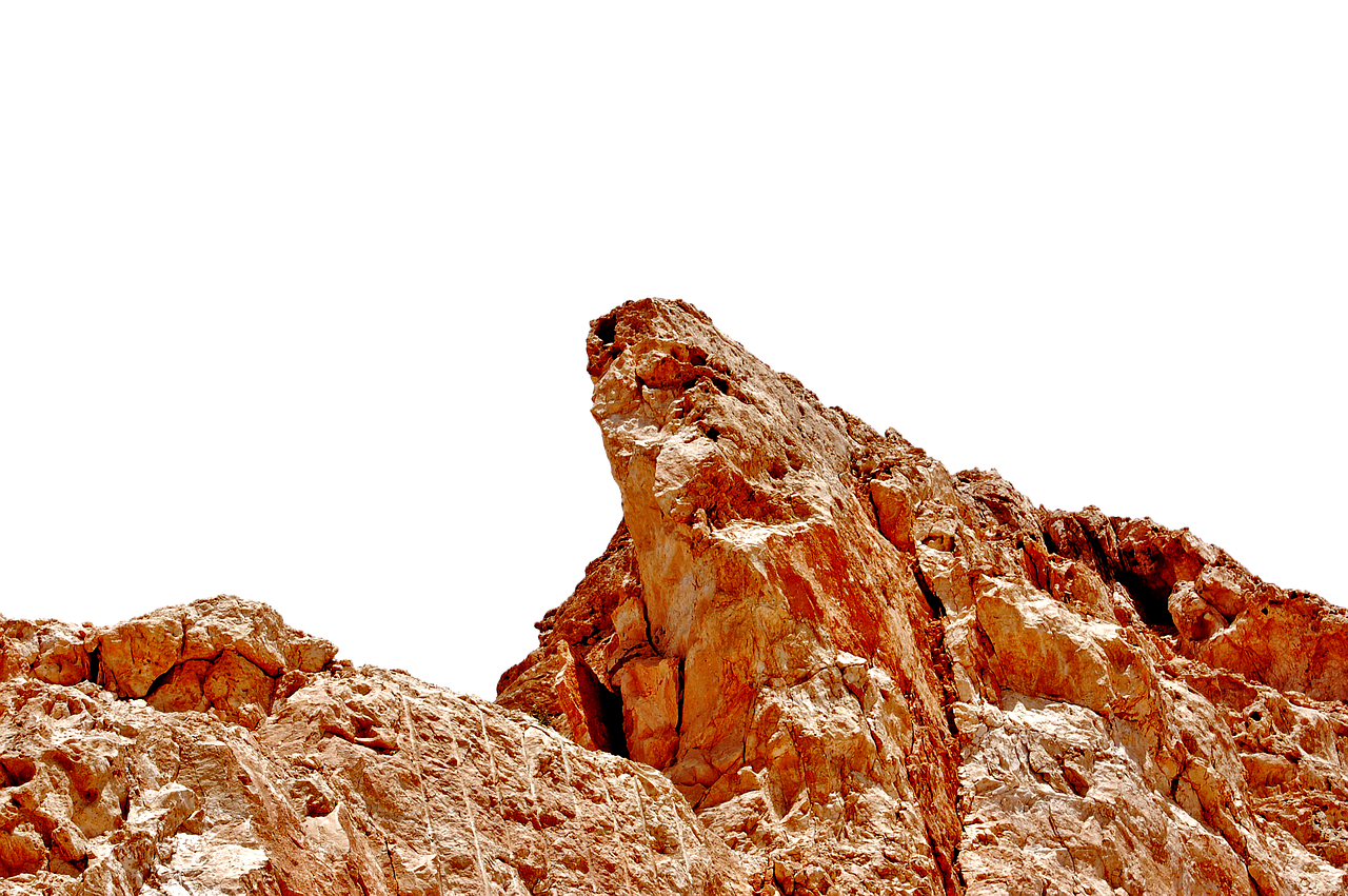 A Rock Formation With A Black Background