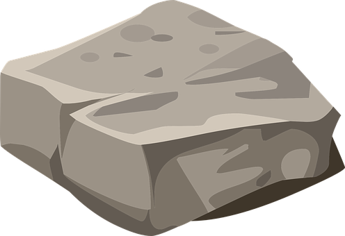 A Cartoon Of A Rock