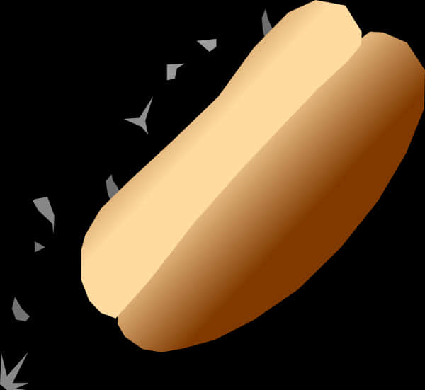 A Hot Dog On A Black Background