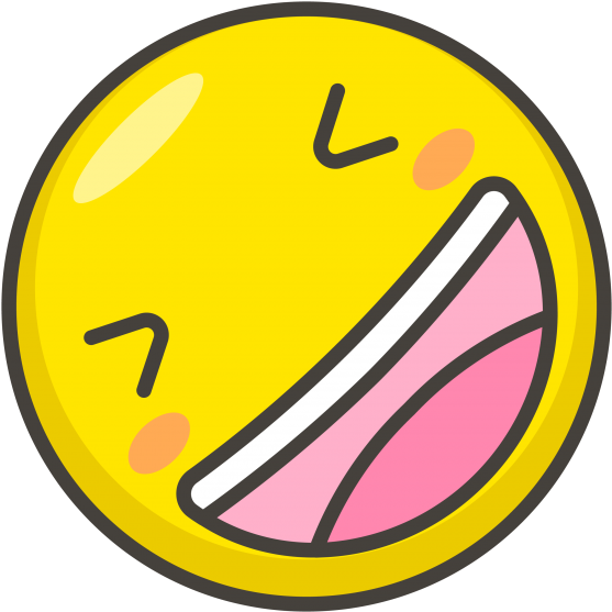 A Yellow Smiley Face With Pink Mouth And Eyes