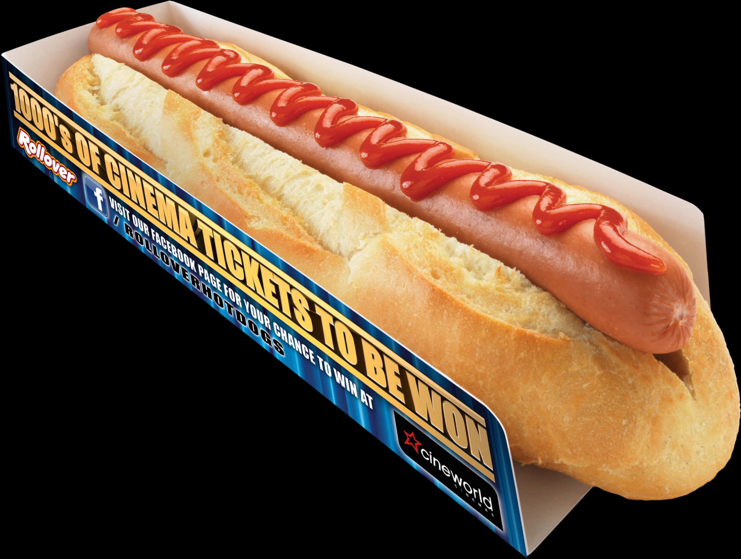 A Hot Dog With Ketchup On It